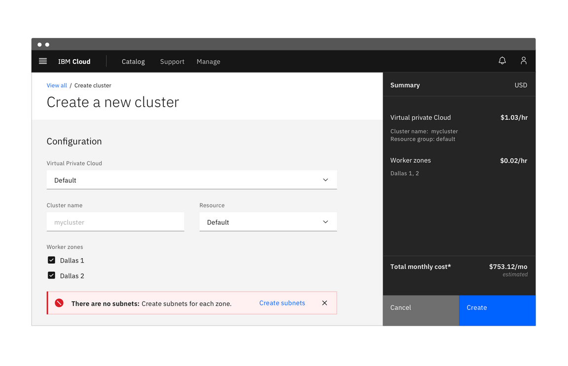 Inline notification in a product Inline notification in a product