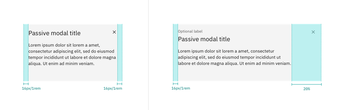 Margin-right for modals less than 36% and greater than 36% Margin-right for modals less than 36% and greater than 36%