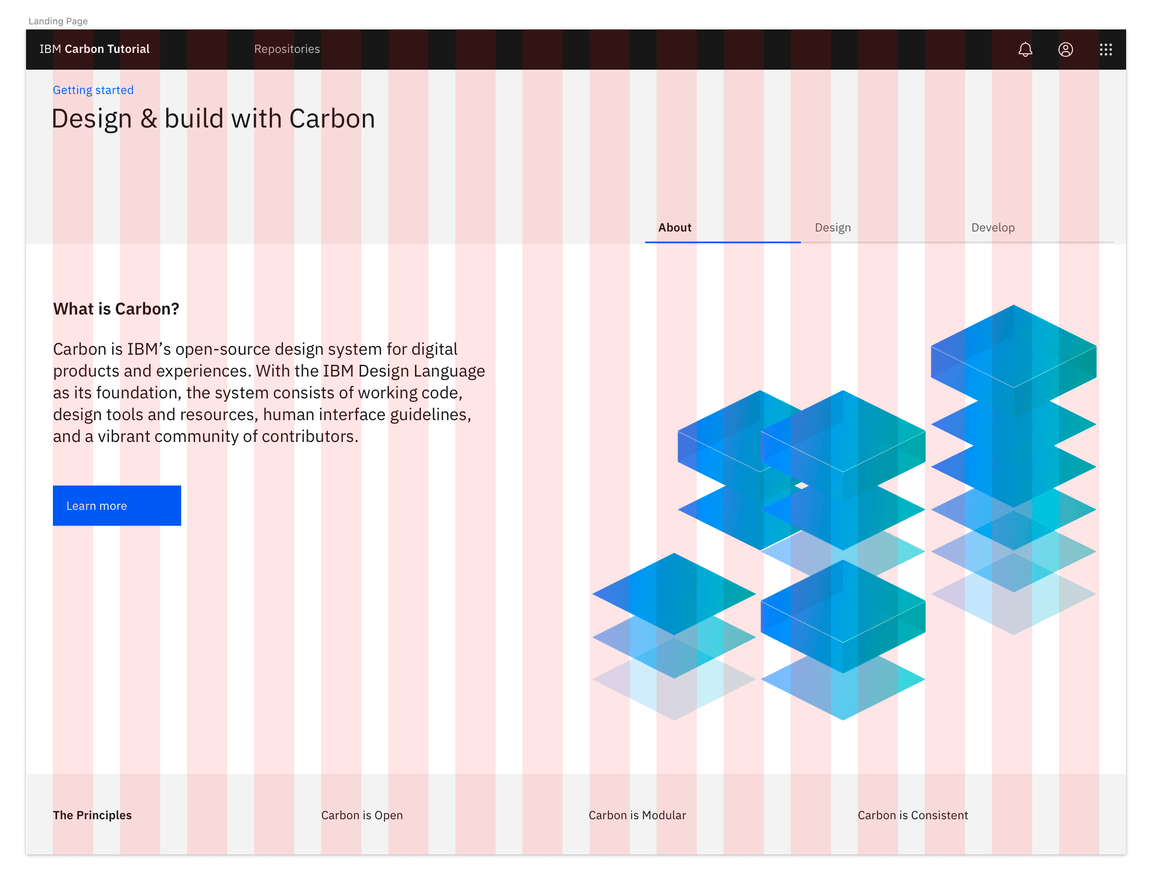 Landing page grid Landing page grid